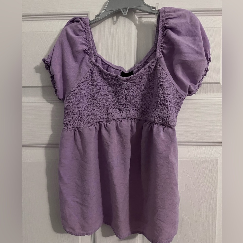 Pretty lavender flowy girls top Art Class size 10/12